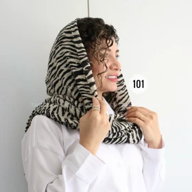 شال پلیسه وارداتی مدل زنبق