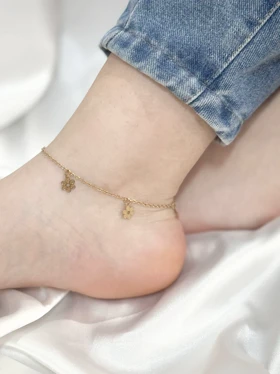پابند آویزدار طرح گل