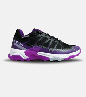 کفش کتانی مردانه و زنانه مشکی بنفش Salomon speed cross v03