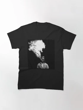 تیشرت کلاسیک طرح کارآگاه حقیقی Rustin Cohle from True Detective Smoking a Cigarette