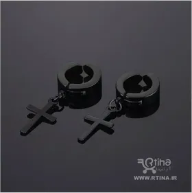گوشواره بدون سوراخ گوش مدل صلیب پسرانه و دخترانه