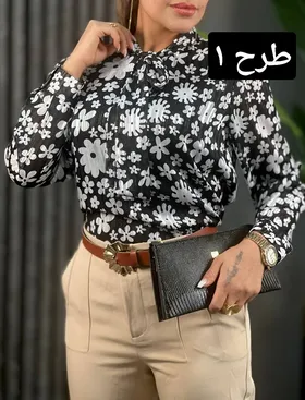 شومیز کریشه پاپیونی کد 1655