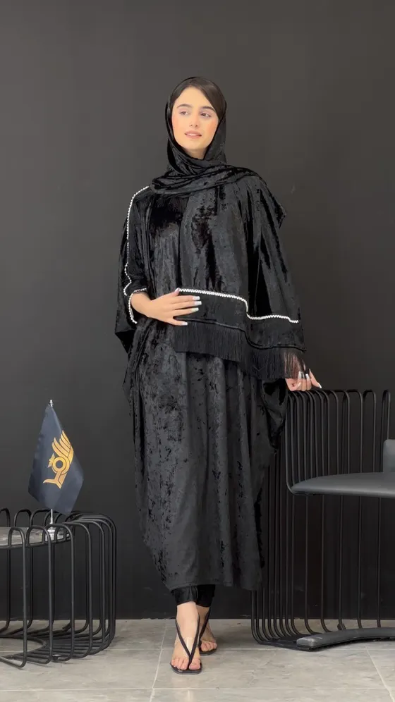 مانتو عبایی شال‌دار