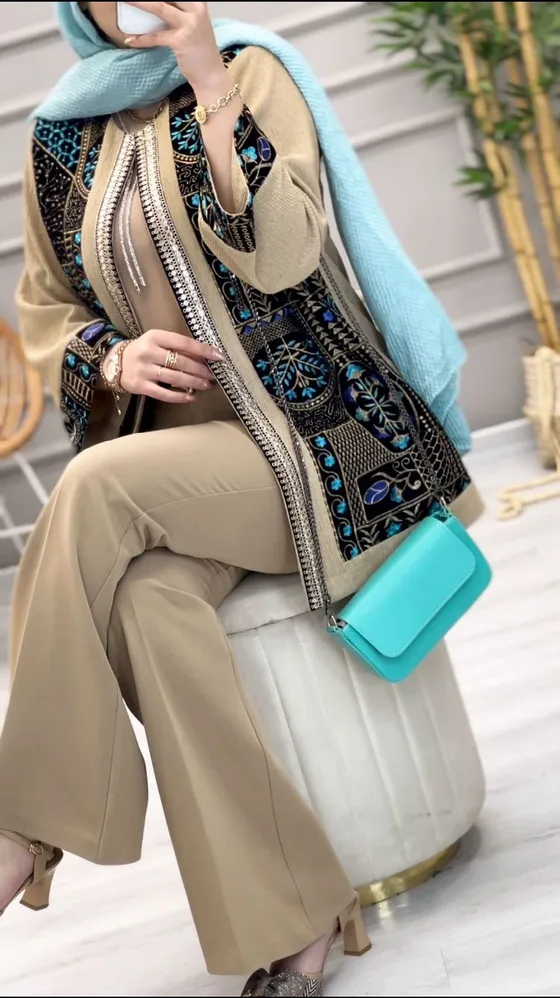 مانتو مزونی سوزن دوزی شکیل