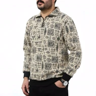 بلوز آستین بلند نیم زیپ مردانه مدل 6101888