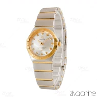 ساعت امگا کانسلیشن زنانه دو رنگ طلایی صفحه سیلور 104784