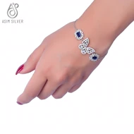 دستبند نقره پروانهd13