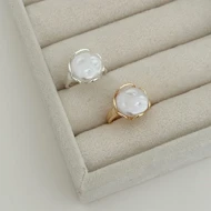 انگشتر زنانه مینیمال مرواریدی کد 839