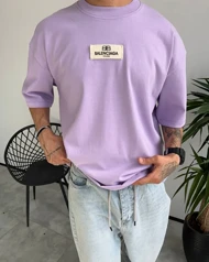 تیشرت بنفش پاستیلی BALENCIAGA