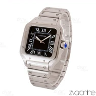 ساعت کارتیر مردانه مدل سانتوس نقره ای صفحه مشکی 104990