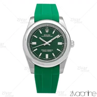 ساعت رولکس اویستر پرپچوال مردانه قاب سیلور بند رابر سبز 106601