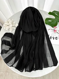 شال مشکی میله ای3