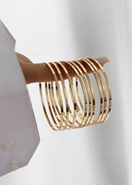 النگو آینه ای براق طلایی 835