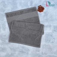 حوله دستی طرح لاین رنگ طوسی سنگی