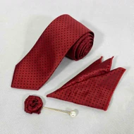 کروات طرحدار هندسی زرشکی30