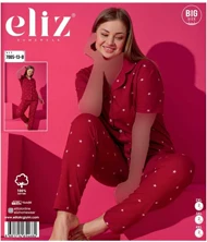 تیشرت شلوار سایز بزرگ زنانه کد7005-13-b