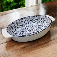 مرغ خوری دسته دار بزرگ دنی هوم طرح گل سرمه ای / BA27