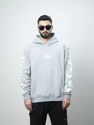 هودی مدل LA LOGO TYPE طوسی برند بورن ریچ bornrich