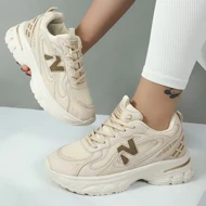 کتانی نیوبالانس اسپرت زنانه مدل 889 رنگ کرم کد 00123