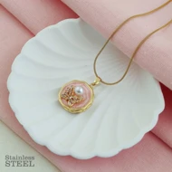 گردنبند استیل پروانه مینا