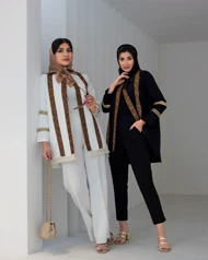 مانتو کتی کتان پایین ریش خرجکار ترک
