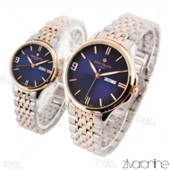 ست ساعت پتک فیلیپ دورنگ رزگلد صفحه سرمه ای 103010