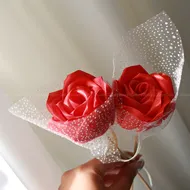 گل رز پارچه ای