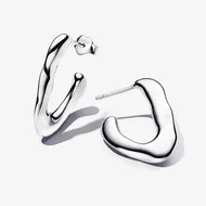 گوشواره حلقه‌ای باز V شکل ارگانیک پاندورا