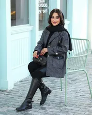 پالتو آستر دار کوتاه زنانه