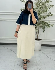 کراپ سارافون نوار گیپور لینن 1367