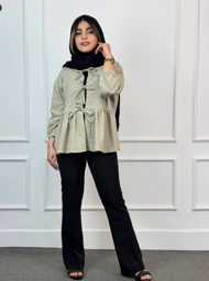 شومیز زنانه عروسکی چین‌دار