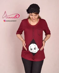 تیشرت بارداری طرح نی نی