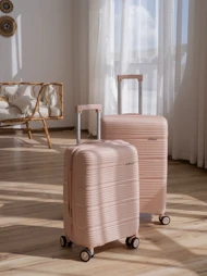 چمدان رزمری مدل Rose Merry RL-307-3S سایز بزرگ صورتی روشن
