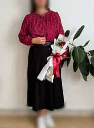 دامن مخمل کبریتی