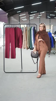 مانتو و شلوار آستین بندی
