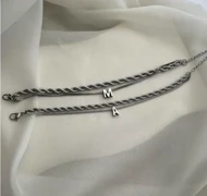 دستبند ست دولاین طنابی و حروف