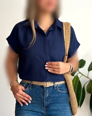 شومیز آستین کوتاه شیرین