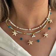 گردنبند مرواریدی تابستانی ستاره کد 545