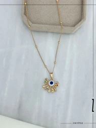 گردنبند چشم نظر ماه و ستاره خورشیدی