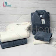 حوله ست دو نفره great رنگ شیری و نوک مدادی