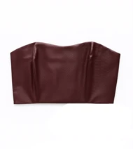 کراپ چرم زرشکی Burgundy