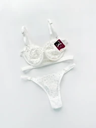 ست شورت و سوتین فانتزی نگین‌دار شهره