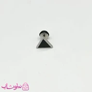 پیرسینگ گوش طرح مثل مشکی نقره ای