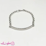 دستبند زنانه ژوپینگ مدل آینه ای نقره ای کد 2881