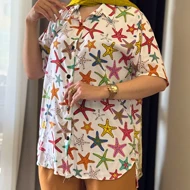 پیراهن هاوایی نخی زنانه