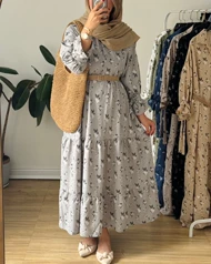 پیراهن مانتویی گلسا همراه کمربند 1