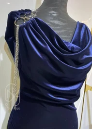 پیراهن مخمل آستین حلقه