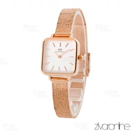 ساعت دنیل ولینگتون کوادرو زنانه بندحصیری رزگلد 104809