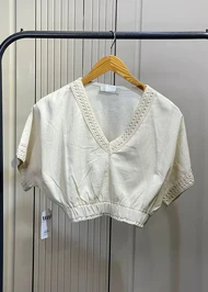 کراپ یقه قلاببافی