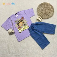 تیشرت شلوارک جین دخترانه مدل SUSIE 8 تا 10 سال
